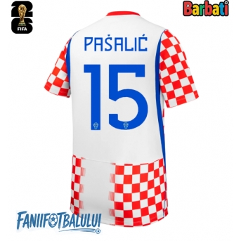 Croația Mario Pasalic #15 Tricou Fotbal Replică Mondial 2026 Barbati Acasa